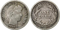 États-Unis Dime Barber Dime, U.S. Mint, Argent, KM:113 -