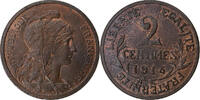 France 2 Centimes Dupuis, Paris, Bronze, Gadoury:107, KM:841 -