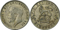 Grande-Bretagne 6 Pence George V, Londres, Argent -