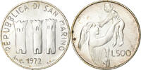 Saint-Marin 500 Lire Rome, Argent, KM:21 -