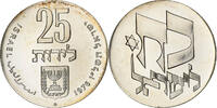 Israël 25 Lirot Jérusalem, BE, Argent, KM:85 -