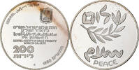 Israël 200 Lirot Berne, BU, Argent, KM:104 -