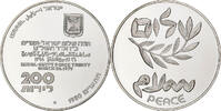 Israël 200 Lirot Berne, BU, Argent, KM:104 -