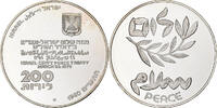 Israël 200 Lirot Berne, BU, Argent, KM:104 -