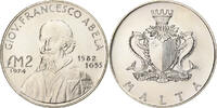 Malte 2 Pounds Argent, KM:24 -