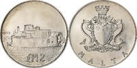 Malte 2 Pounds British Royal Mint, Argent, KM:14 -