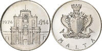 Malte 4 Pounds Argent, KM:25 -