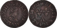 France Denier Tournois Monnaie, Louis XIII, Denier tournois, Paris, AU (55-58) -