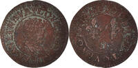 France Denier Tournois Monnaie, Louis XIII, Lyon, Cuivre -