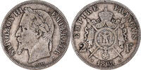 France 2 Francs Monnaie, Napoleon III, Strasbourg, Argent -