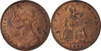 Grande-Bretagne Penny Monnaie, Victoria, Bronze -