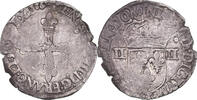 France 1/4 Ecu Monnaie, Henri III, Nantes, Argent -