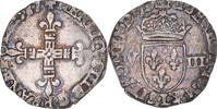 France 1/8 Ecu Monnaie, Henri III, Bayonne, Argent, Gadoury:485 -