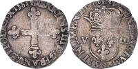 France 1/8 Ecu Monnaie, Henri III, Rennes, Argent, Gadoury:485 -