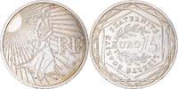 France 15 Euro Paris, Semeuse, Argent -