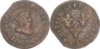 France Double Tournois Monnaie, Henri IV, Paris, Cuivre, Gadoury:538 -