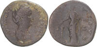Sesterce Monnaie, Diva Faustina I, Rome, Bronze, RIC:1146a -
