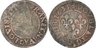 France Double Tournois Monnaie, Louis XIII, Lyon, Cuivre, CGKL:352.B -