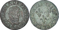 France Double Tournois Monnaie, Louis XIII, Bordeaux, Rare, Cuivre -