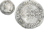 France Demi Franc Monnaie, Henri III, Rennes, Argent, Gadoury:487 -