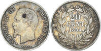 France 20 Centimes Monnaie, Napoleon III, Paris, Argent -
