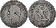 France 10 Centimes Monnaie, Napoleon III, Strasbourg, Bronze -