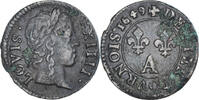 France Denier Tournois Monnaie, Louis XIV, Paris, 49/48, Cuivre -