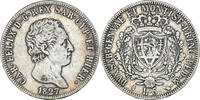 États italiens 5 Lire Monnaie, SARDINIA, Carlo Felice, Torino -