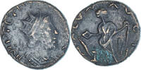 Antoninianus Monnaie, Tetricus I, Date incertaine, Barbaric imitation, Bronze -