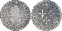 France Double Tournois Monnaie, Henri IV, Lyon, B, Cuivre, Gadoury:538 -
