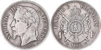 France 1 Franc Monnaie, Napoleon III, Bordeaux, Argent -