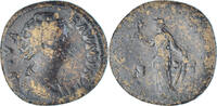 Sesterz Monnaie, Diva Faustina I, Rome, Bronze, RIC:1105a -