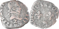 France Double Tournois Monnaie, Henri III, Grenoble, Cuivre -