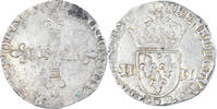 France 1/4 Ecu Monnaie, Henri III, Bayonne, Argent, Gadoury:494 -