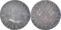 France Double Tournois Monnaie, Henri III, Date incertaine, Paris, Cuivre -