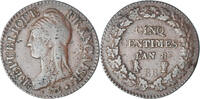 France 5 Centimes Monnaie, Dupré, Strasbourg, Cuivre -