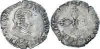 France 1/2 Franc Monnaie, Henri IV, Angers, Tréflée, Argent -