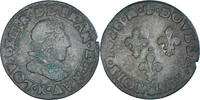 France Double Tournois Monnaie, Louis XIII, Bordeaux, Cuivre -