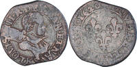 France Double Tournois Monnaie, Louis XIII, Bordeaux, Cuivre -