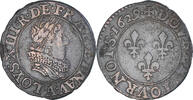 France Double Tournois Monnaie, Louis XIII, Paris, Cuivre, CGKL:394 -