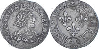 France Double Tournois Monnaie, Louis XIII, Axe Loire-Rhône -