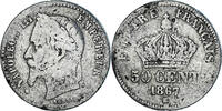France 50 Centimes Monnaie, Napoleon III, Strasbourg, Argent -