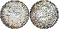 France 20 Centimes Monnaie, Napoleon III, Paris, Argent -