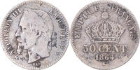 France 50 Centimes Monnaie, Napoleon III, Bordeaux, Argent -