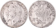 France 50 Centimes Monnaie, Napoleon III, Bordeaux, Argent -