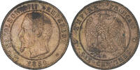 France 10 Centimes Napoleon III, Strasbourg, Bronze, Gadoury:248 -
