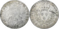 France 1/2 Ecu aux branches d'olivier Louis XV, Rouen, Argent -