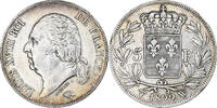 France 5 Francs Louis XVIII, Lille, Argent, Gadoury:614, KM:711.13 -