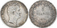 France 5 Francs Louis-Philippe, Paris, Tranche en relief, Argent -