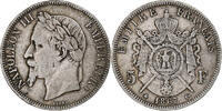 France 5 Francs Napoleon III, Paris, Argent, Gadoury:739, KM:799.1 -
